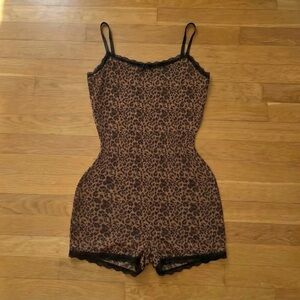 Fashion Nova Night On Fire Mesh Romper